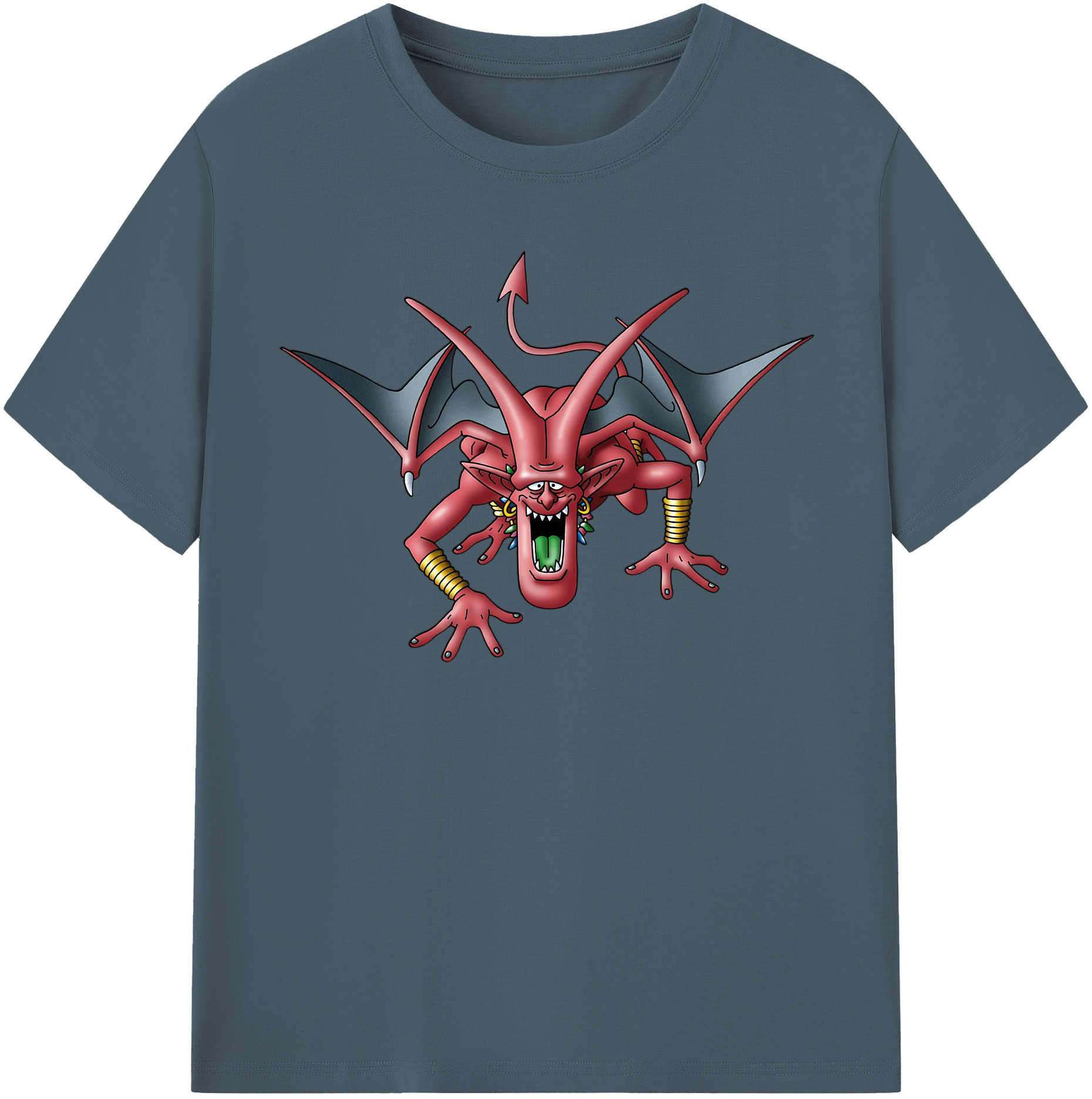 （画像用） ドラゴンクエスト Doragon Kuesuto Dragon Quest 綿100％半袖Tシャツ（フロントプリント）